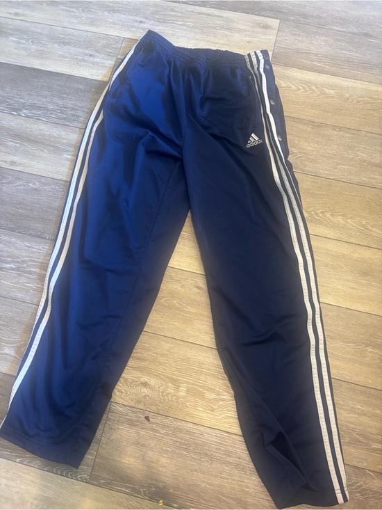 adidas Other - Vintage Adidas Tearaway Track Pants Men’s L Navy Snap Side 90s Y2K
